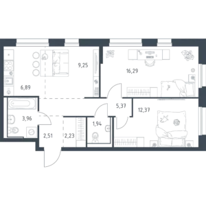 2-комнатные к1