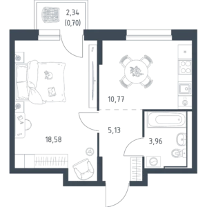 1-комнатные к1