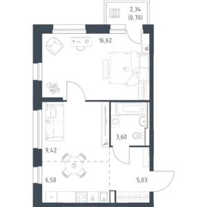 1-комнатные к3